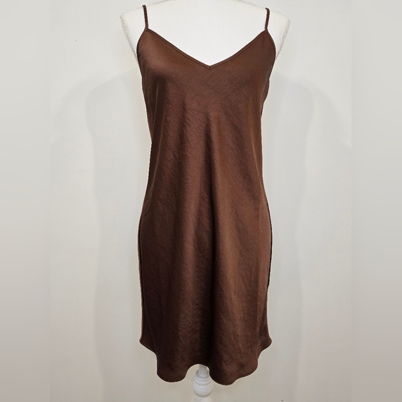 Wilfred Brown Slip Dress